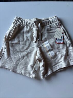 Cat & Jack Cream Drawstring Terry Shorts